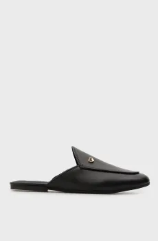Женские черные кожаные мюли Черный 40 Moschino JA10021G1O.IE0;000