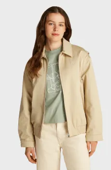 Женская бежевая ветровка COTTON BOMBER Бежевый S Calvin Klein Jeans J20J223569