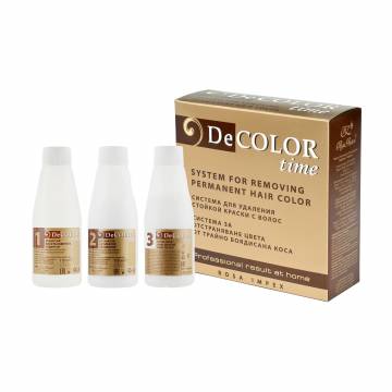 Система для удаления стойкой краски с волос DeColor Time, 3*110 мл Система для удаления стойкой краски с волос DeColor Time, 3*110 мл