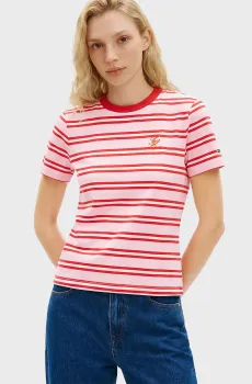 Женская футболка в полоску SCRIPT REG Разноцветный XS Tommy Hilfiger WW0WW48699