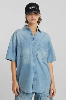 Женская голубая джинсовая рубашка Relaxed Venture Голубой XS G-Star RAW D24882,D252