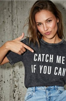 Футболка з вареним ефектом - сірий