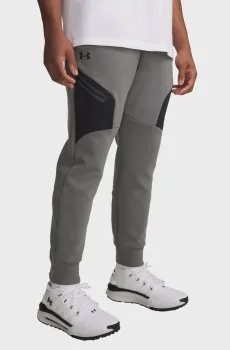 Мужские серые спортивные брюки UA Unstoppable Flc Jgr EU-GRN Серый M Under Armour 1389353-709