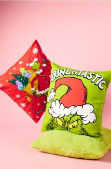 Бавовняні наволочки з різдвяним мотивом 2 шт.k Grinch - різнобарвний