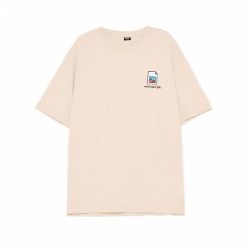 Cropp - Футболка, оздоблена вишивкою - бежевий Cropp - Футболка, оздоблена вишивкою - бежевий