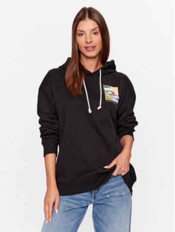 Tommy Jeans Світшот DW0DW16131 Чорний Relaxed Fit Tommy Jeans Світшот DW0DW16131 Чорний Relaxed Fit