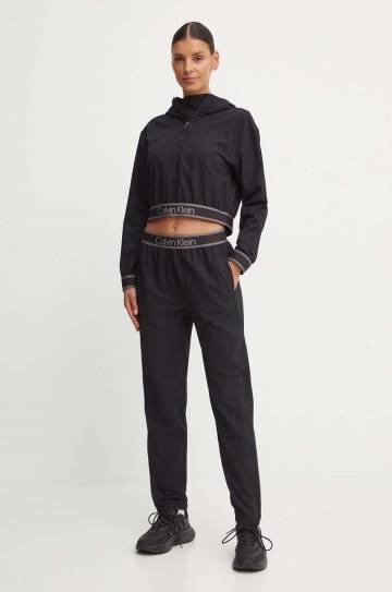 Кофта для тренинга Calvin Klein Performance цвет чёрный с капюшоном с принтом 00GWF4J403 Кофта для тренинга Calvin Klein Performance цвет чёрный с капюшоном с принтом 00GWF4J403