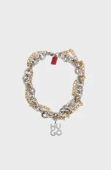 Мужской серебристый браслет Серебряный ONESIZE HUGO 50555819;043