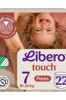 Подгузники-трусики Libero Touch Pants размер 7 (16-26 кг), 22 шт