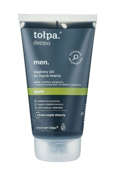 Мужской гель для умывания Tolpa Dermo Men. Pure с древесным углем, 150 мл