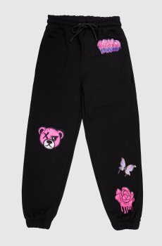 Детские черные джоггеры Graffiti