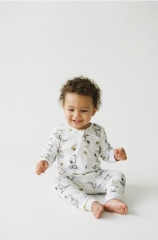 Бавовняний сліп для немовлят Peanuts - білий