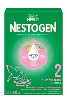 Смесь молочная сухая Nestogen 2 с лактобактериями L. Reuteri для детей от 6 месяцев, 600 г