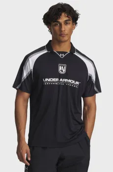 Мужское черное поло UA M 96 Terrace Jersey SS Черный S Under Armour 6005124-001