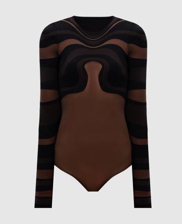 Коричневый боди с узором Venus String Коричневый боди с узором Venus String