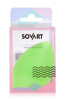 Бюти-блендер для макияжа Sovart капля со срезом, зеленый, 1 шт
