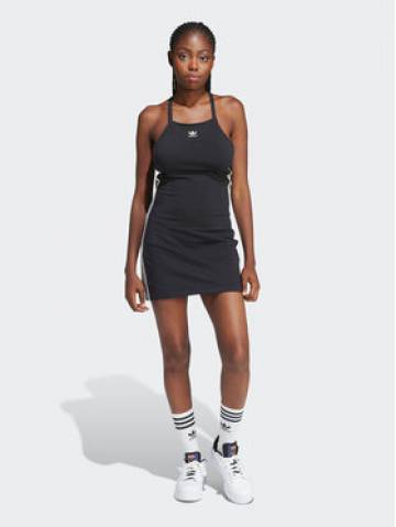 adidas Літня сукня 3-Stripes IU2426 Чорний Slim Fit adidas Літня сукня 3-Stripes IU2426 Чорний Slim Fit