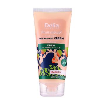 Крем для лица и тела Delia Cosmetics 2 в 1 Fruit Me Up! Face & Body Cream с ароматом манго, 200 мл Крем для лица и тела Delia Cosmetics 2 в 1 Fruit Me Up! Face & Body Cream с ароматом манго, 200 мл