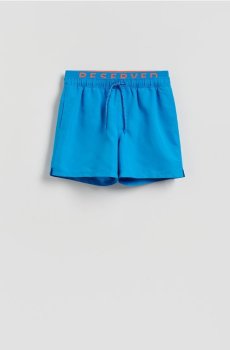 Reserved - Гладкі пляжні шорти - синій - 110FB-55X