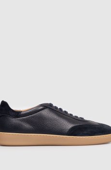 Синие кожаные кроссовки Banner