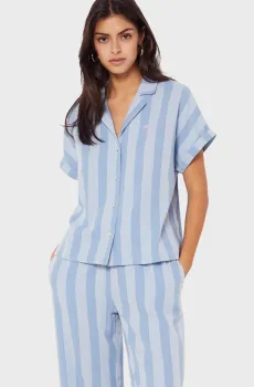 Женская голубая рубашка в полоску SKYE Голубой M Etam 6545759