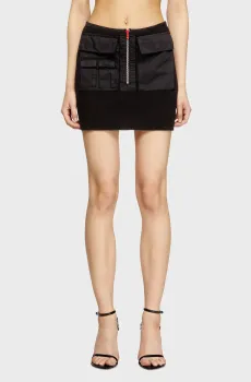 Женская черная юбка M-MERYN-SHORT Черный XS Diesel A19492 0JLCR