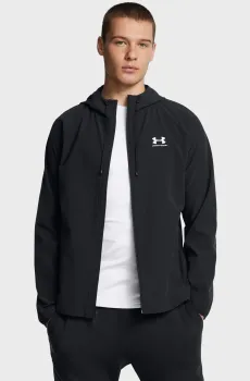 Мужская черная ветровка UA Vibe Woven Jacket Черный 3XL Under Armour 6003001-001