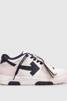 Розовые кожаные кроссовки Out Of Office