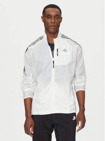 adidas Куртка для бігу Own the Run 3-Stripes JD7760 Білий Slim Fit adidas Куртка для бігу Own the Run 3-Stripes JD7760 Білий Slim Fit