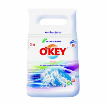 Стиральный порошок Okey White Горная свежесть, 38 стирок, 3 кг Стиральный порошок Okey White Горная свежесть, 38 стирок, 3 кг