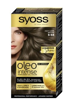 Безаммиачная стойкая краска для волос SYOSS Oleo Intense с маслом-активатором 5-54 Холодный светло-каштановый, 115 мл