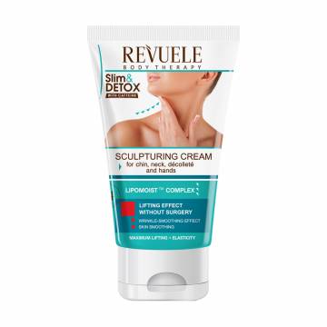 Крем-скульптор для подбородка, шеи, зоны декольте и рук Revuele Slim & Detox Sculpting Cream, 150 мл Крем-скульптор для подбородка, шеи, зоны декольте и рук Revuele Slim & Detox Sculpting Cream, 150 мл