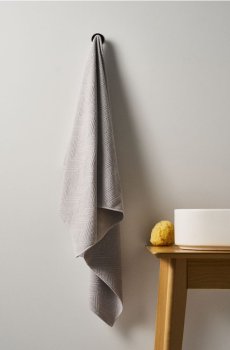 Рушник із жакардовим візерунком - сірий