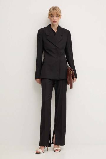 Брюки с примесью шерсти Remain Slim Suiting Pants цвет чёрный прямые высокая посадка 501907100 Брюки с примесью шерсти Remain Slim Suiting Pants цвет чёрный прямые высокая посадка 501907100