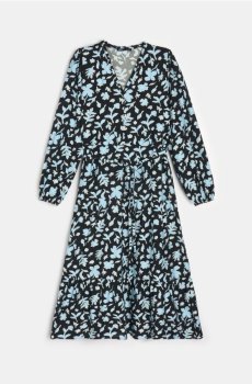Сукня midi з віскози з квітковим візерунком - різнобарвний
