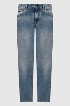Голубые джинсы с патчем логотипа