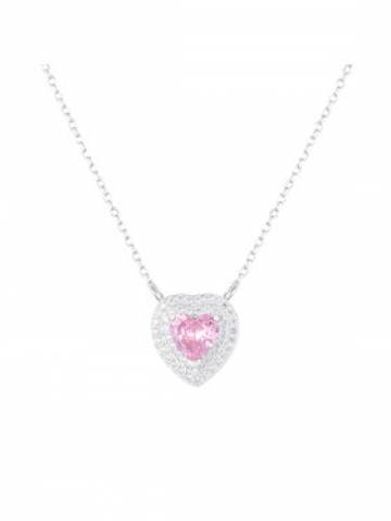 ICED STUFF Намисто Love Heart Pink Біле золото ICED STUFF Намисто Love Heart Pink Біле золото