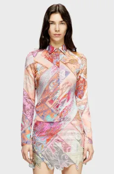 Женская рубашка с узором C-AMELIA CAMICIA Разноцветный 40 Diesel A19619 0ILBU