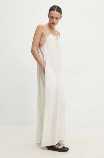 Платье Answear Lab цвет бежевый maxi oversize Платье Answear Lab цвет бежевый maxi oversize
