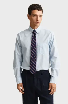 Мужская голубая рубашка CLASSIC Голубой L Gant 3260026