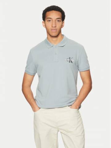 Calvin Klein Jeans Поло Monologo J30J325664 Голубий Regular Fit Calvin Klein Jeans Поло Monologo J30J325664 Голубий Regular Fit