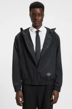 Мужская черная ветровка Черный L HUGO 50534458;001