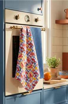 Кухонні рушники з мотивом морепродуктів 2 pack - light blue