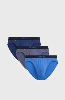 Мужские брифы (3 шт) Разноцветный L Atlantic 3MP-094