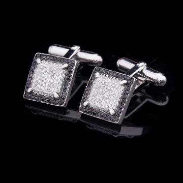 Запонки (родий, фианиты) 25047 Запонки (родий, фианиты) 25047