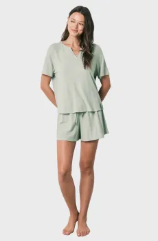 Женская мятная пижама (футболка, шорты) Ментоловый XS womensecret 4753106