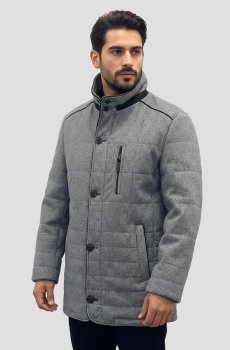 Шерстяная классическая зимняя куртка AP-2417-grey-check