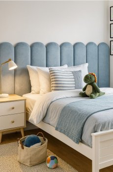 М’яка настінна панель - блакитний