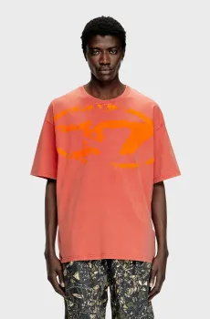 Мужская коралловая футболка T-BOXT-R21 Коралловый S Diesel A16911 0TKAB