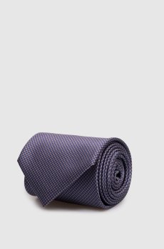 Фиолетовый галстук из шелка в узор Luxury